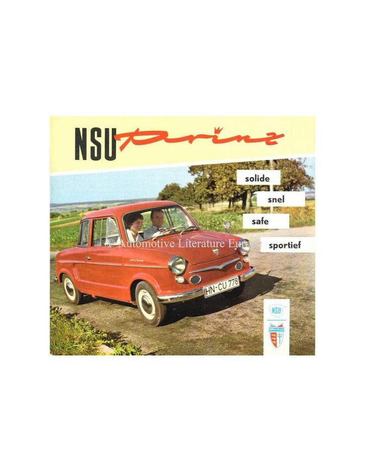 1959 NSU - FIAT NECKAR SPORT BROCHURE DUITS, Boeken, Auto's | Folders en Tijdschriften