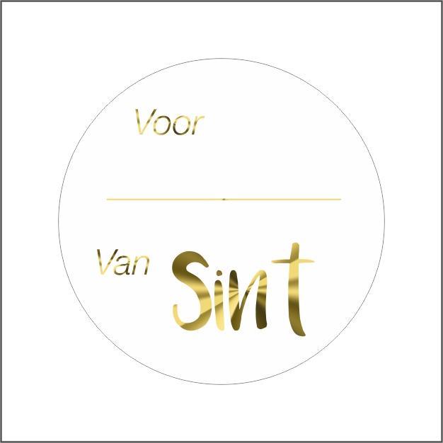 Cadeaustickers Etiketten Sinterklaas Goud, Hobby en Vrije tijd, Knutselen, Overige typen, Nieuw, Ophalen of Verzenden