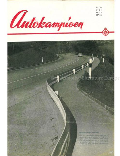 1961 AUTOKAMPIOEN MAGAZINE 24 NEDERLANDS, Boeken, Auto's | Folders en Tijdschriften