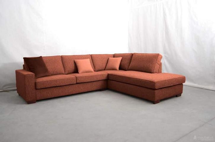 Hoekbank Frederiksoord - hoekbanken - Cognac, Huis en Inrichting, Banken | Sofa's en Chaises Longues, Nieuw, Stof