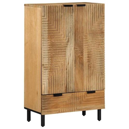 vidaXL Hoge kast 60x33x100 cm massief mango bruin, Huis en Inrichting, Woonaccessoires | Cd- en Dvd-rekken, Nieuw, Verzenden