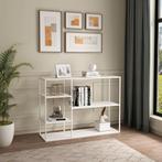 Staand rek Isojoki open kast 120x35x87,5 cm wit mat [en.casa, Verzenden, Nieuw