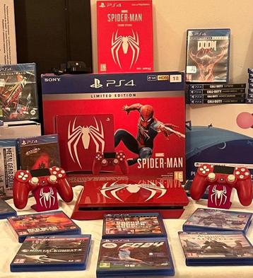 Sony - Playstation 4 (PS4) - 1TB Slim Spiderman Bundle - beschikbaar voor biedingen