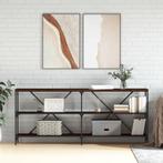 vidaXL Wandtafel 180x30x75 cm bewerkt hout en ijzer bruin, Verzenden, Nieuw