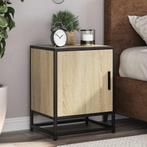 vidaXL Nachtkastjes 2st 40x31x50cm bewerkt hout en metaal, Verzenden, Nieuw, Hout