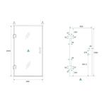 Glas Voor Nisdeur Wiesbaden Less 70x200 cm 8 mm Nano Helder, Doe-het-zelf en Verbouw, Ophalen of Verzenden, Nieuw