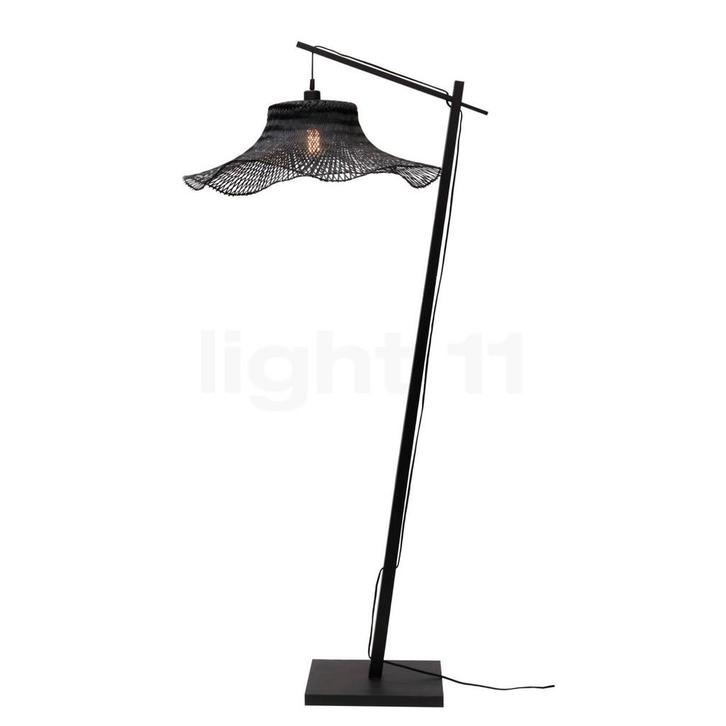 Good & Mojo Ibiza Vloerlamp, zwart/zwart - 65 cm, Huis en Inrichting, Lampen | Vloerlampen, Nieuw, Verzenden