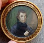 Italiaanse school (XVIII) - ritratto prelato su tabacchiera, Antiek en Kunst