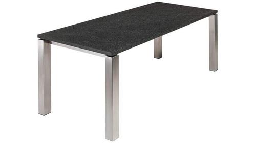 Studio 20 Stavanger granieten tafel 240 x 100 cm Pearl Black, Tuin en Terras, Tuinsets en Loungesets, Ophalen of Verzenden