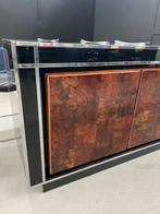 Credenza - Glas, Hout, Staal, Huis en Inrichting, Nieuw