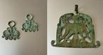 Brons - Amulet - Drie bronzen amuletten uit Luristhan, Antiek en Kunst