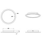 LED Plafondlamp - Plafondverlichting - Trion Povino - 15W -, Huis en Inrichting, Ophalen of Verzenden, Nieuw, Metaal