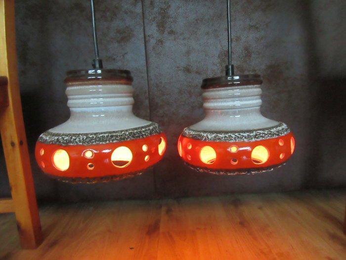 Herda - Herda - Hangende plafondlamp (2) - Fat lava lamp -, Antiek en Kunst, Antiek | Lampen