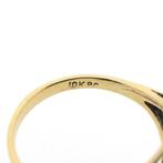 10 karaat ring met parel, Gebruikt, Overige kleuren, Ophalen of Verzenden, 17 tot 18