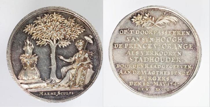 Doortocht van Prins Willem Iv, Postzegels en Munten, Penningen en Medailles, Verzenden