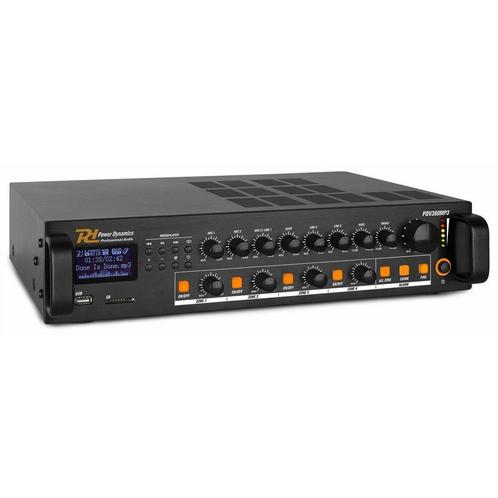 Retourdeal - Power Dynamics PDV360MP3 100V 4-zone versterker, Audio, Tv en Foto, Versterkers en Receivers, Zo goed als nieuw, Verzenden