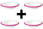 OXO tot set van 4 stuks Diep bord voor grote kindjes - Pink, Huis en Inrichting, Keuken | Servies, Nieuw, Verzenden