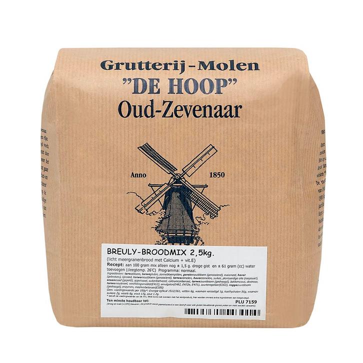 Molen de Hoop Breuly Broodmix 2,5kg, Hobby en Vrije tijd, Taarten en Cupcakes maken, Nieuw, Verzenden