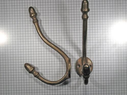 Hoed en jashaak met eikel, brons antiek, Huis en Inrichting, Woonaccessoires | Kapstokken, Nieuw, Ophalen of Verzenden