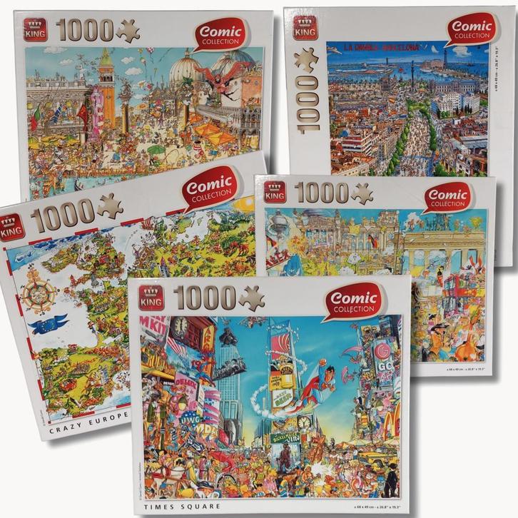 King Puzzels | Puzzels 1000 stukjes | Puzzel | Legpuzzels, Hobby en Vrije tijd, Denksport en Puzzels, Legpuzzel, Gebruikt, 500 t/m 1500 stukjes