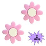 Fako Bijoux® - Tennisdemper - Bloem - Roze - 2 Stuks, Verzenden, Nieuw