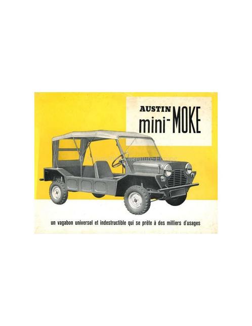 1966 AUSTIN MINI-MOKE BROCHURE FRANS, Boeken, Auto's | Folders en Tijdschriften