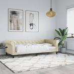 vidaXL Slaapbank 90x200 cm kunstleer crèmekleurig, Overige materialen, 90 cm, Eenpersoons, Verzenden