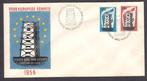 Nederland 1956 - FDC Europazegels - NVPH E27, Postzegels en Munten, Gestempeld