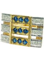 Zonder Minimumprijs - Ring - 9 kt. Geel goud, Zilver Saffier, Sieraden, Tassen en Uiterlijk, Ringen, Nieuw