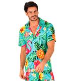 Zomer Partyblouse Flamingo Volwassen, Kleding | Heren, Carnavalskleding en Feestkleding, Ophalen of Verzenden, Nieuw