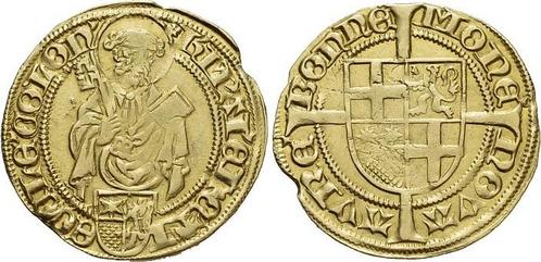 Goud-gulden o Jahr Koeln-erzbistum Hermann von Hessen 148..., Postzegels en Munten, Munten | Europa | Niet-Euromunten, Verzenden