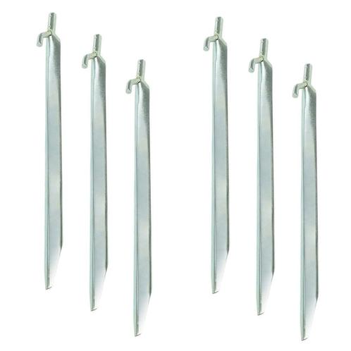 ProPlus Tentharingen met haak - metaal - 30 cm - set van 6, Caravans en Kamperen, Kampeeraccessoires, Nieuw, Ophalen of Verzenden