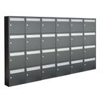 Brievenbusunit Flow set wand 6-breed, 4-hoog - antraciet, Verzenden, Nieuw