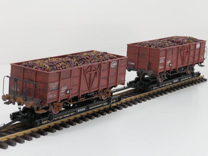 Set  2x LGB 40884 + Krauss Rollwagen DR 97-03-78 + 97-07-..., Hobby en Vrije tijd, Modeltreinen | Overige schalen, Overige typen