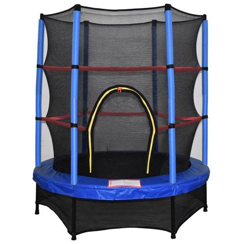 Veilige compacte trampoline 140 cm - Blauw - Met GS-certi..., Kinderen en Baby's, Speelgoed | Buiten | Trampolines, Nieuw, Ophalen of Verzenden