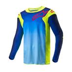 Alpinestars 2024 Racer Hoen Crossshirt Fluor Geel / Blauw /, Nieuw met kaartje