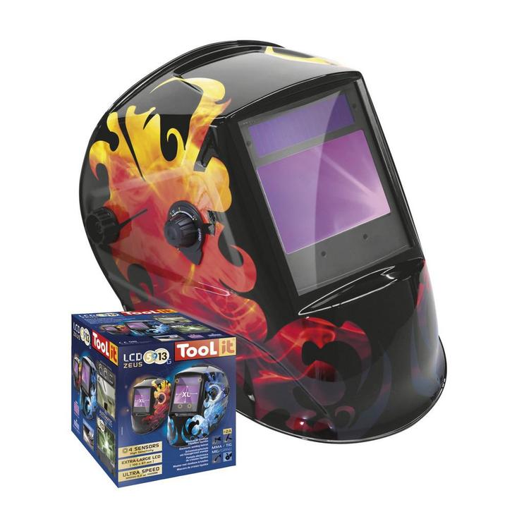 Automatische lashelm GYS Zeus LCD 5-9/9-13G kleur rood, Doe-het-zelf en Verbouw, Gereedschap | Lasapparaten, Tig, Nieuw, Verzenden