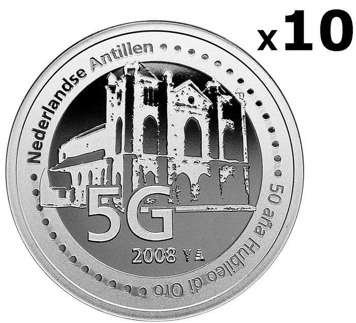 Nederlandse Antillen. 5 Gulden 2008 SilverBishopric, Postzegels en Munten, Munten | Europa | Niet-Euromunten