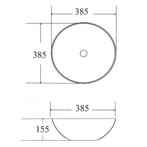 Opbouw Waskom Best Design Deff 38.5 cm Rond Glans Wit, Doe-het-zelf en Verbouw, Sanitair, Ophalen of Verzenden, Nieuw