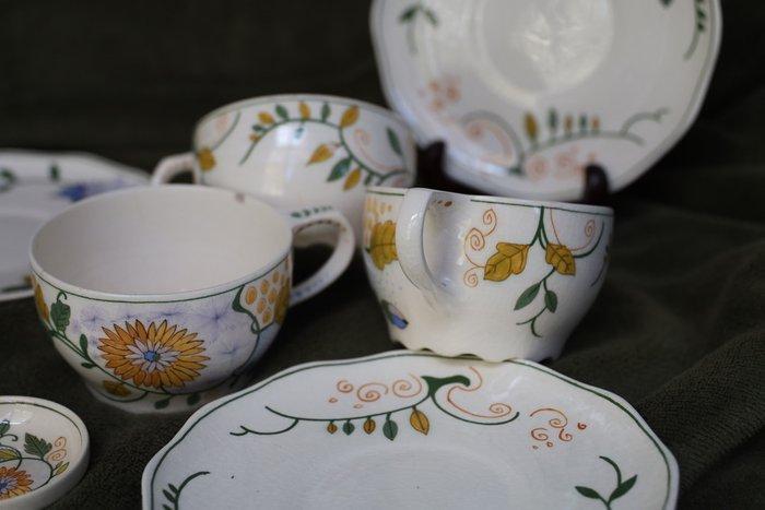 Plateelbakkerij Zuid-Holland - Kop en schotel (4) - Juliette, Antiek en Kunst, Antiek | Glas en Kristal