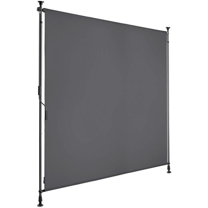 Zonnescherm Taija met handslinger - 150 x 310 cm, donkergrij, Tuin en Terras, Zonneschermen, Verzenden