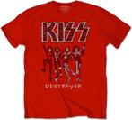 shirts - Kiss Destroyer Sketch T-shirt - KSize M Red, Zo goed als nieuw, Verzenden