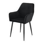 Eetkamerstoel Hollola set van 6 zwart [en.casa], Verzenden, Nieuw