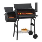 Smoker barbecue Arielli 115x110x64 cm zwart casa.pro, Tuin en Terras, Houtskoolbarbecues, Verzenden, Nieuw