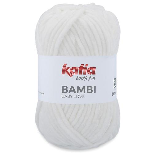 Katia Bambi - 300 wit - Chenille Garen, Hobby en Vrije tijd, Breien en Haken, Ophalen of Verzenden