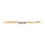 Gouden broche met diamant | 0,26 ct. (kanonsluiting), Sieraden, Tassen en Uiterlijk, Broches, Gebruikt, Overige kleuren, Ophalen of Verzenden