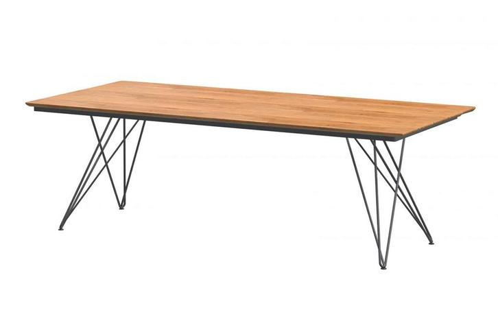 4 Seasons Outdoor Tampa RVS tafel teakhouten blad 220 cm |, Tuin en Terras, Tuinsets en Loungesets, Ophalen of Verzenden