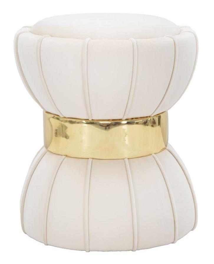 KRUK BLOEM CREM CM Ø 40X44, Huis en Inrichting, Banken | Voetenbanken en Poefen, Ophalen of Verzenden