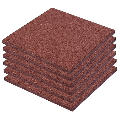 TM Valtegel 6 st 50x50x3 cm rubber rood, Auto diversen, Autogereedschap, Nieuw, Verzenden
