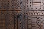 Dressoir TRIBAL 180cm 3D antieklook mangohout donkerbruin -, Huis en Inrichting, Kasten | Dressoirs, Ophalen of Verzenden, Nieuw